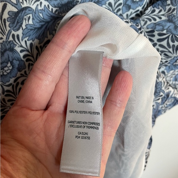 Contemporaine Blue and White Blouse - Picture 4 of 5